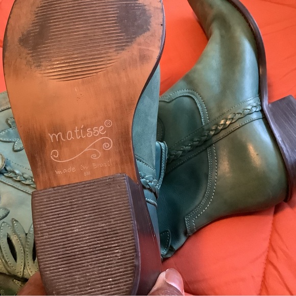 Matisse green leather cowboy boots - Picture 7 of 8
